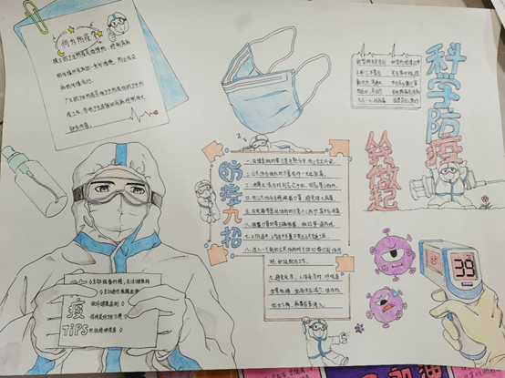 药学院“疫情防控手抄报设计大赛”(图3)